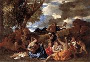POUSSIN, Nicolas Bacchanal: the Andrians af oil painting on canvas